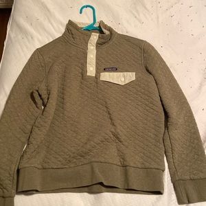 Patagonia Olive Green Quilted Sweater
